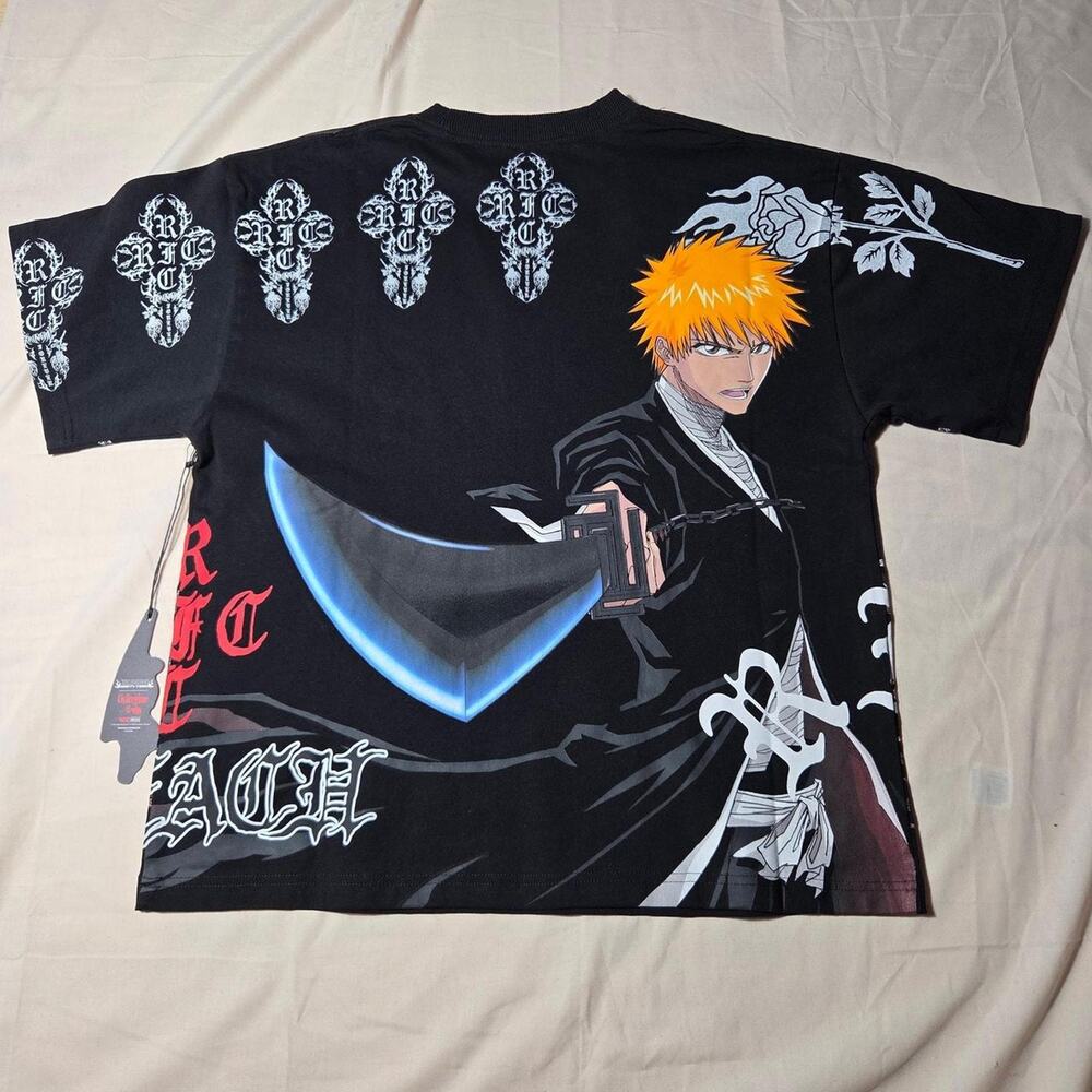 Civil Regime x Bleach Ichigo Kurosaki Mens Small NWT Oversized Black